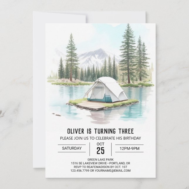 Invitation Enfants Découverte de la nature Anniversaire (Devant)