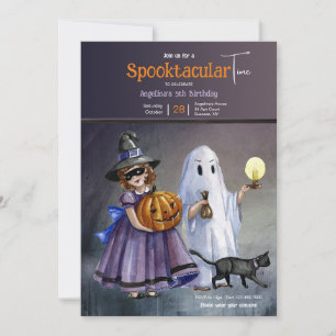 Invitation Enfants en costume Halloween fête d'anniversaire