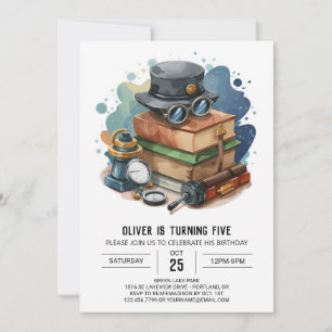 Invitation Enfants Enchantés Detective Anniversaire