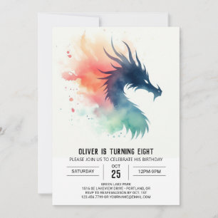 Invitation Enfants féroces d'anniversaire du dragon