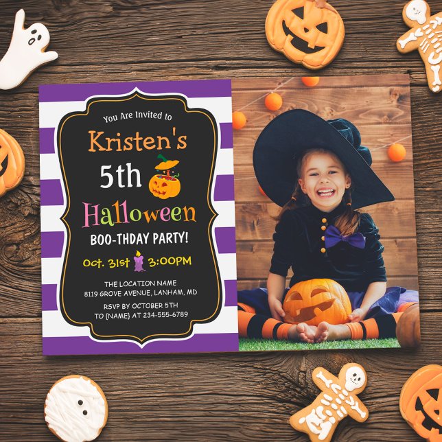 Invitation Enfants Halloween Anniversaire Costume de fête Pho (Perfect choice for kids who love dressing up and creating cherished memories on their birthday. )