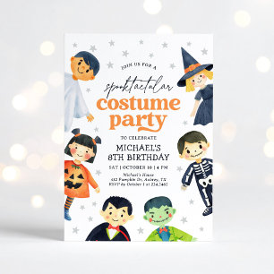 Invitation Enfants Halloween Costume fête Anniversaire