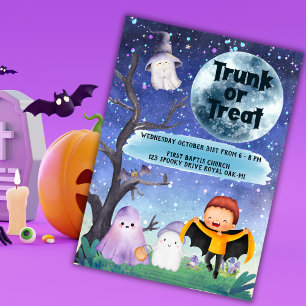 Invitation Enfants Halloween fête personnalisée mignonne