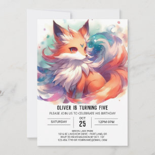 Invitation Enfants Joueurs Renard Anniversaire