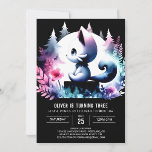 Invitation Enfants Majestic Chat Anniversaire