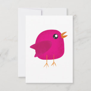 Invitation Enfants mignonette birdy