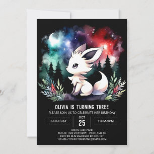 Invitation Enfants minimalistes Wolf Anniversaire