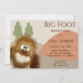 Invitation Enfants Nature Big Foot / Sasquatatard Anniversair