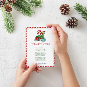 Invitation Enfants Noël Garçon Elf Adieu Lettre d'adieu Invit