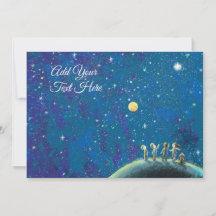 Enfants Regardant Le Ciel Nocturne Texte Personnal