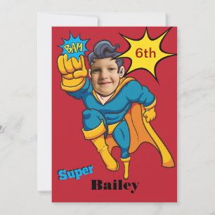 Invitation Enfants Super Spéciaux 🌟 Plus Grand Super-héros