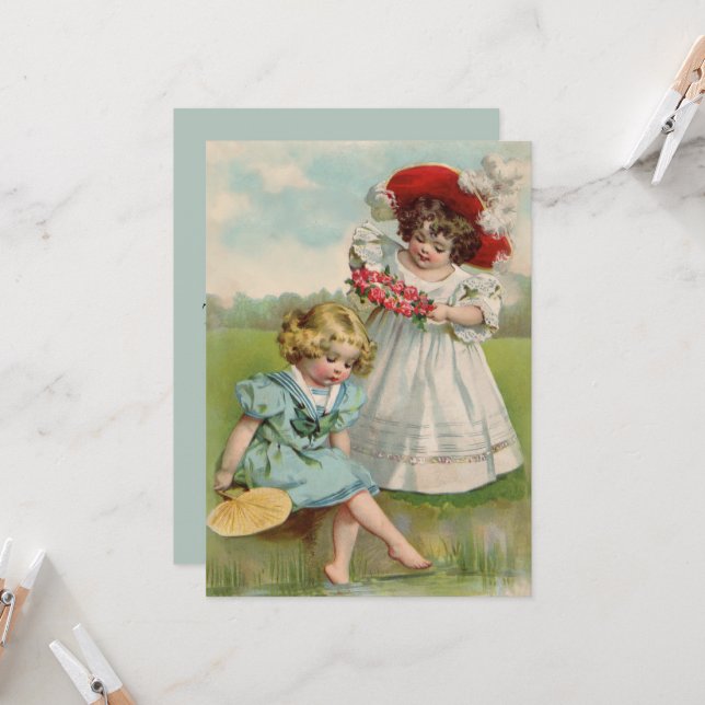 Invitation Enfants victoriens (Devant/Arrière en situation)