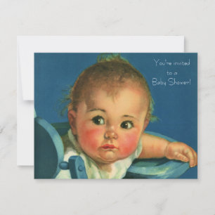 Invitation Enfants vintages, mignonne garçon ou fille Baby sh