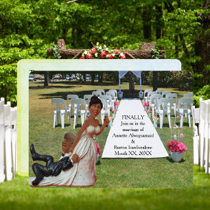 Invitation Enfin Mariage Funny Black Couple