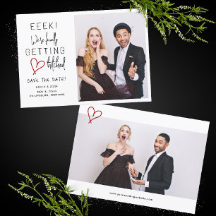 Invitation Enfin Obtenir Mariage Hitché Enregistrer La Date