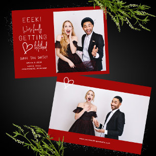 Invitation Enfin Obtenir Mariage Hitché Enregistrer La Date