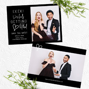 Invitation Enfin Obtenir Mariage Hitché Enregistrer La Date