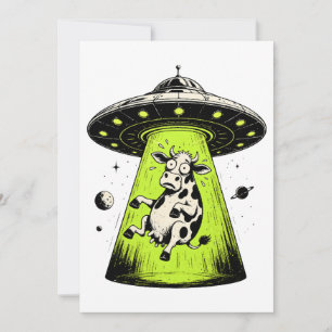 Invitation Enlèvement de vache extraterrestre Weirdcore Surré