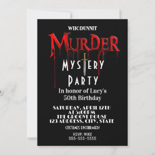 Invitation enquête sur un meurtre mystère Meurtre