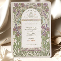 Enregistrer la date Art Nouveau Vintage par Mucha
