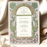 Enregistrer la date Art Nouveau Vintage par Mucha