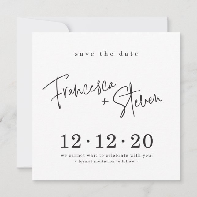 Invitation ENREGISTRER LA DATE conception personnalisée pour  (Devant)