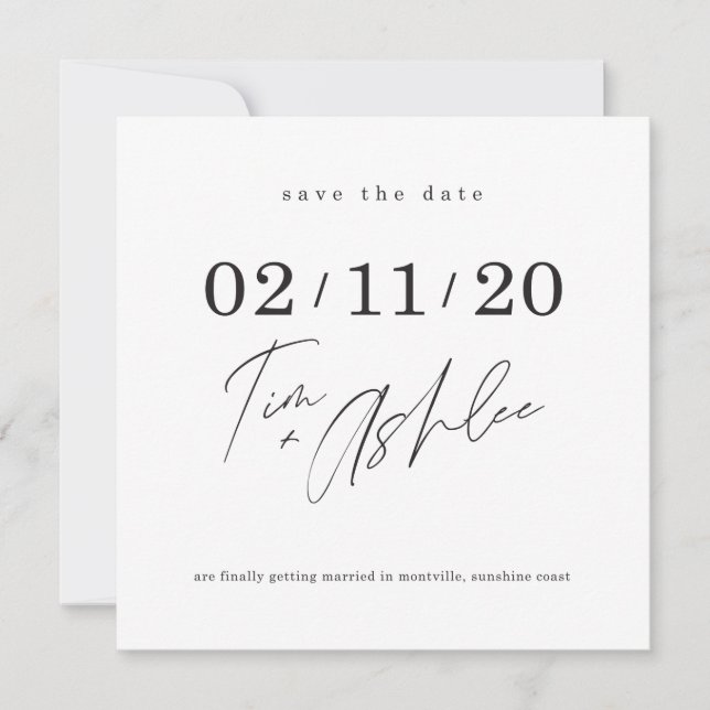 Invitation ENREGISTRER LA DATE conception personnalisée pour  (Devant)