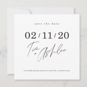 Invitation ENREGISTRER LA DATE de conception personnalisée po