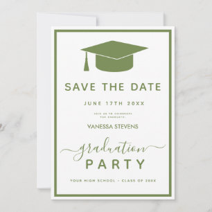 Invitation Enregistrer la date de la remise des diplômes clas