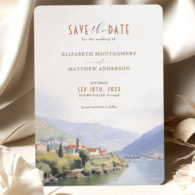 Invitation Enregistrer La Date Douro Valley Portugal Destinat (Créateur téléchargé)