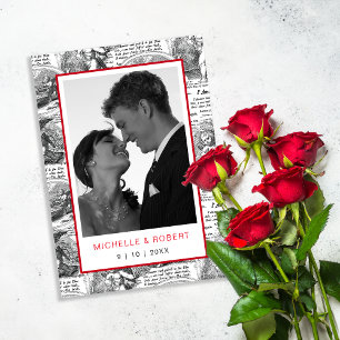 Invitation Enregistrer la date Elegant Antique Cupids Photo