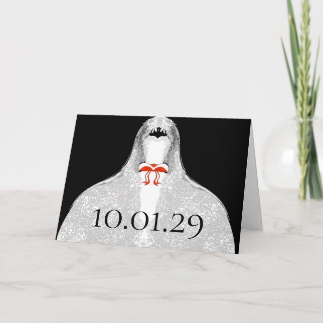 Invitation Enregistrer la date -Lace Bride's Gown - (Devant)