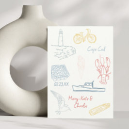 Invitation Enregistrer la date New England Mariage d'été