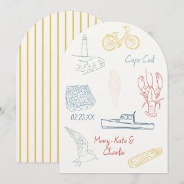 Invitation Enregistrer la date New England Mariage d'été