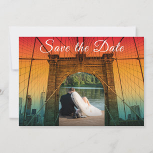 Invitation Enregistrer La Date New York Newly Weds Mariage