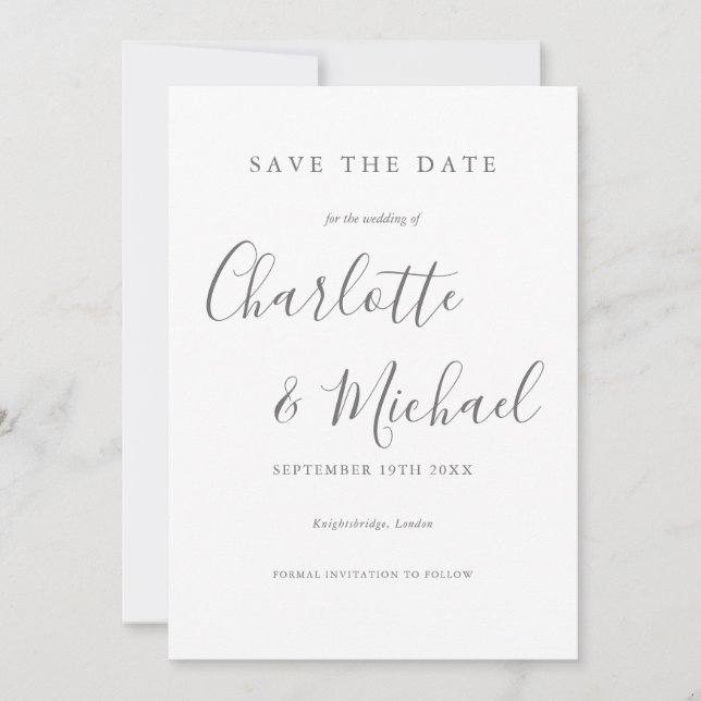 Invitation Enregistrer la date Nouvelle date Mariage photo El (Devant)