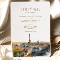 Enregistrer La Date Paris France Destination Invit