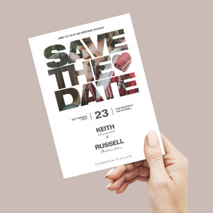 Invitation Enregistrer la date Photo Overlay QR Mariage Websi