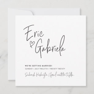 Invitation ENREGISTRER LA DATE pour Eric & Gabriela