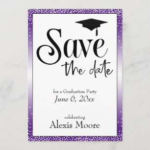 Invitation Enregistrer la date pour la fête de graduation noi