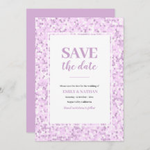 Enregistrer la date Purple Violet Mosaic Invitatio