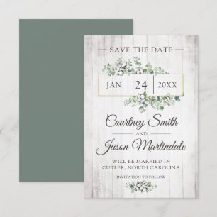 Invitation Enregistrer la date Rustic Southern Cotton Mariage