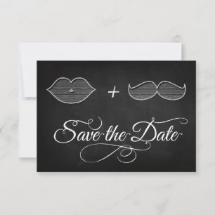 Invitation Enregistrer la date sur un tableau noir