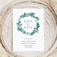 Enregistrer la date Turquoise Mariage d'aquarelle