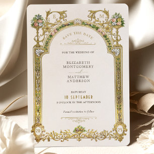 Invitation Enregistrer la date Victorian Royal Elegance Maria