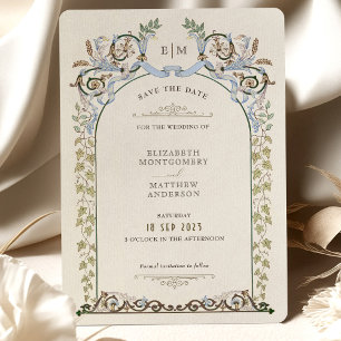 Invitation Enregistrer la date Victorian Royal Elegance Maria