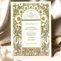 Enregistrer la date Vintage Art nouveau par Mucha
