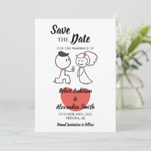 Invitation Enregistrer le Mariage de date Couple mariage