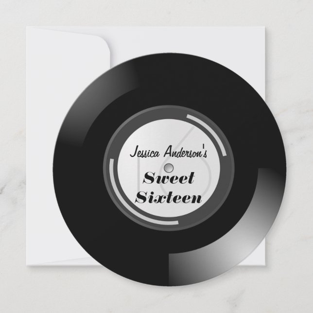 Invitation Enregistrer le Sweet sixteen d'album (Devant)