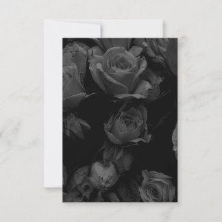 Invitation Enregistrer les dates - Roses B&W